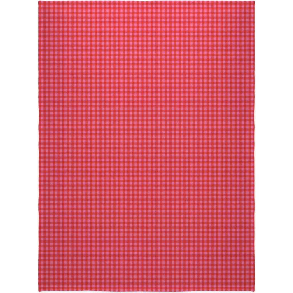 Valentine Buffalo Plaid Blanket, Fleece, 60x80, Pink