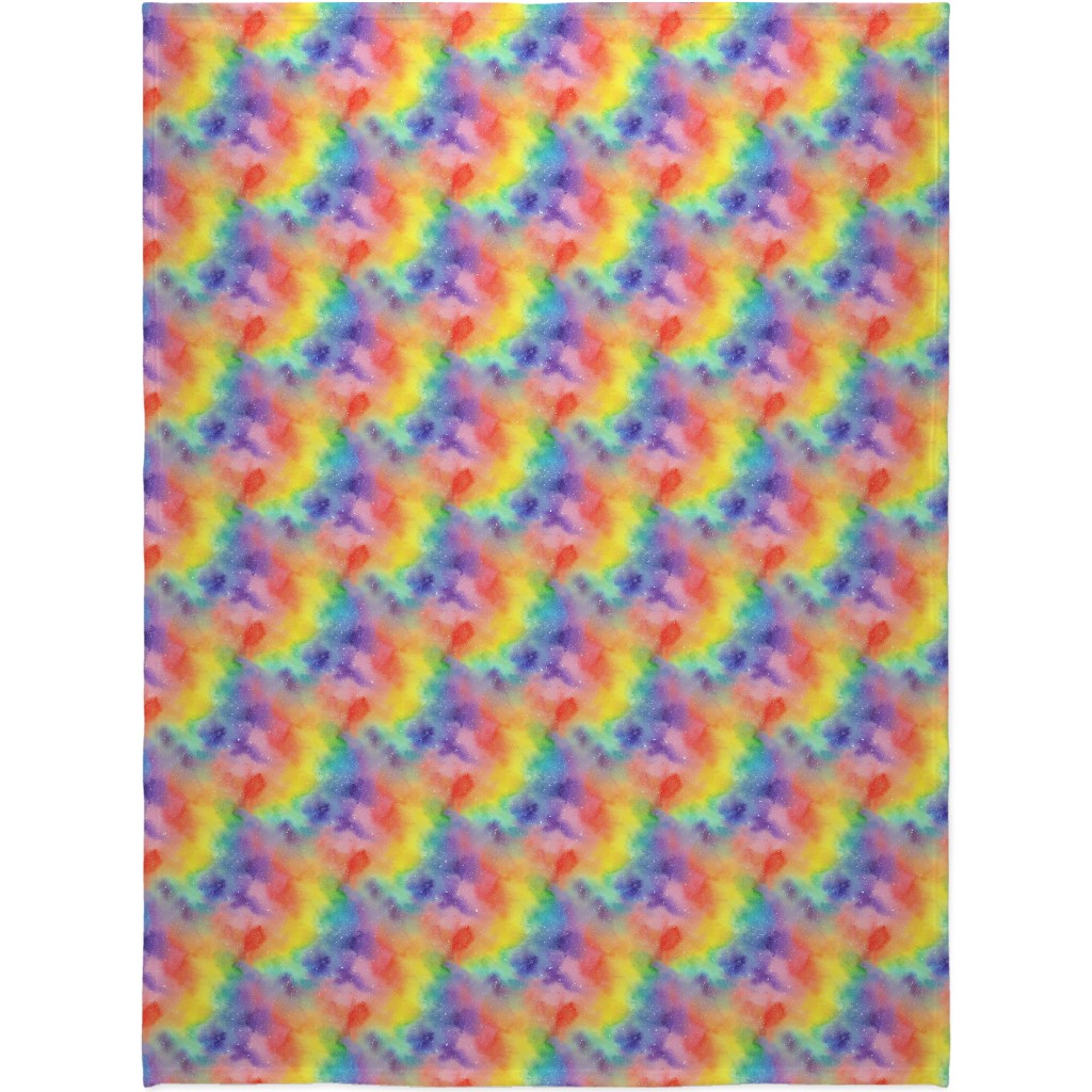 Watercolor Rainbow - Multi Blanket, Fleece, 60x80, Multicolor