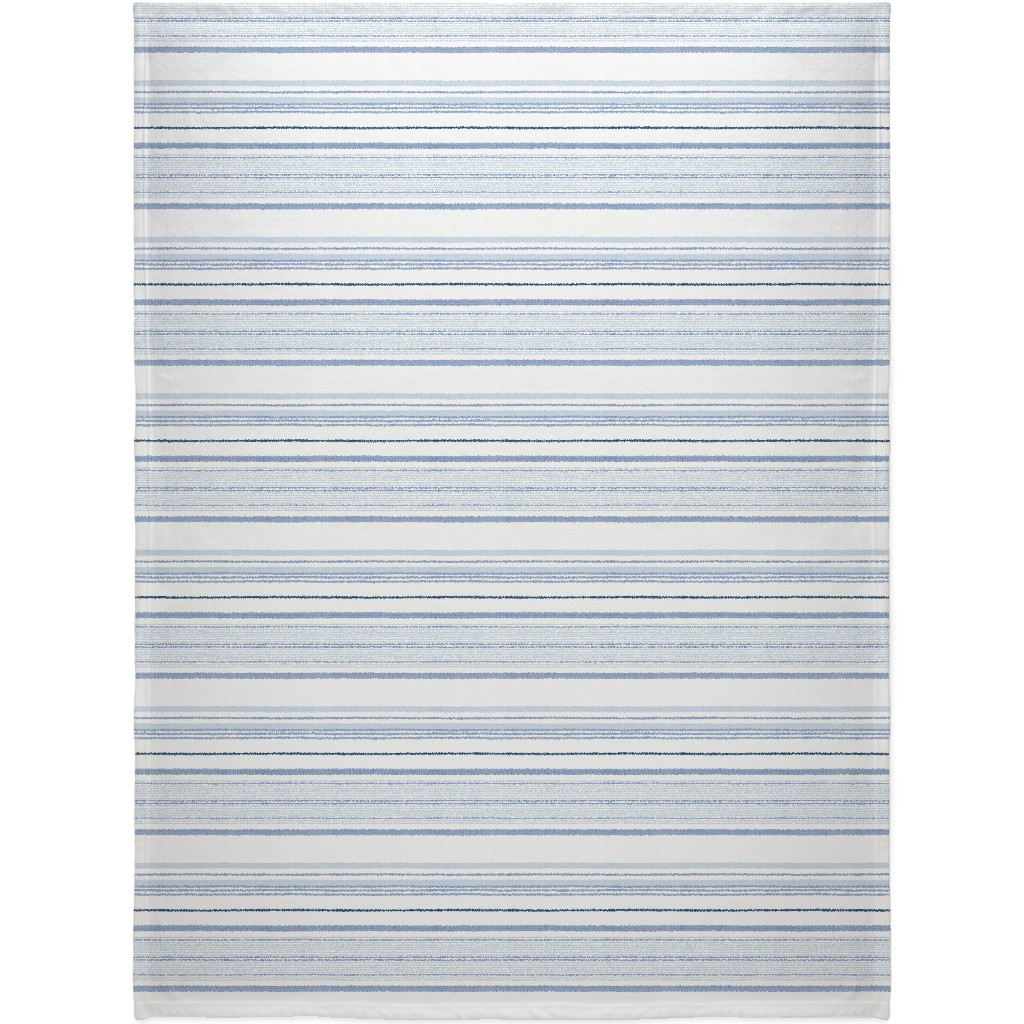 Double Anderson Stripe - Blue Blanket, Fleece, 60x80, Blue