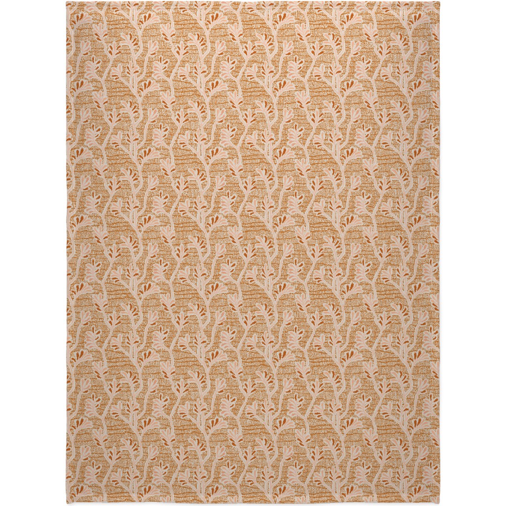 Kangaroo Paw - Floral Blanket, Fleece, 60x80, Pink