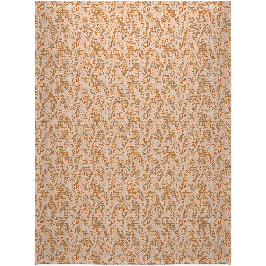 Kangaroo Paw - Floral Blanket, Fleece, 60x80, Pink, Bright Pink