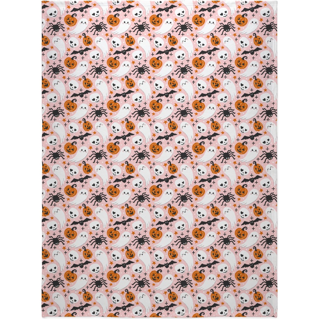 Cute Halloween - Pink Blanket, Fleece, 60x80, Pink