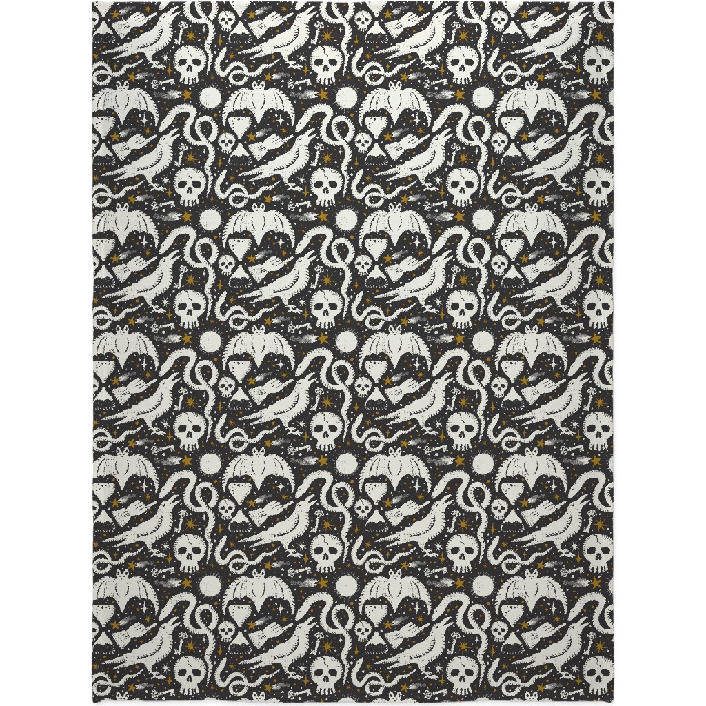 Mysteria - Black Blanket, Fleece, 60x80, Black, Black