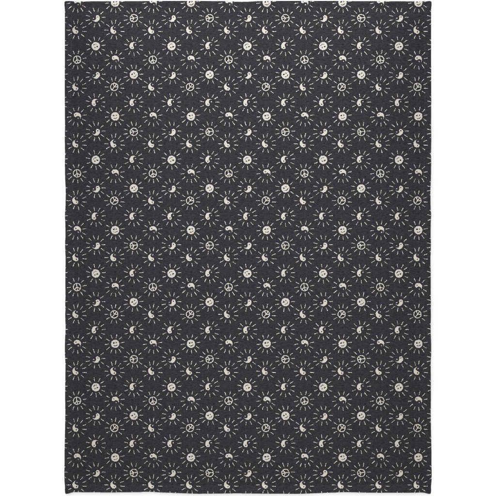 Cool Vibes Blanket, Fleece, 60x80, Black, Black