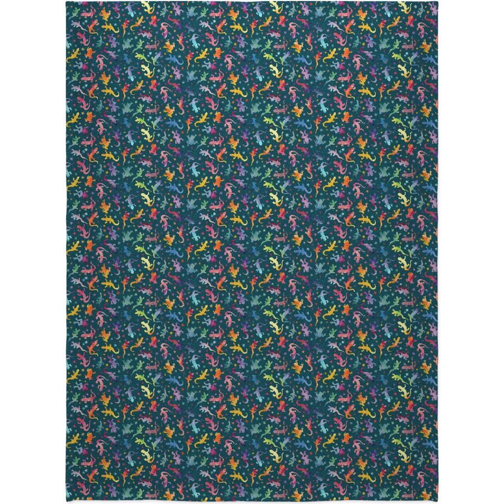 Pond Life Blanket, Fleece, 60x80, Multicolor, Wave