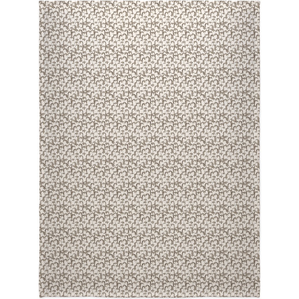 Penguin Huddle Blanket, Fleece, 60x80, Beige, Stone
