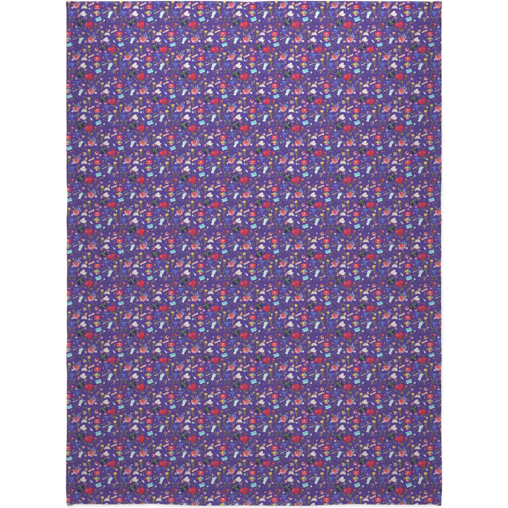 Love To Care Blanket, Fleece, 60x80, Purple