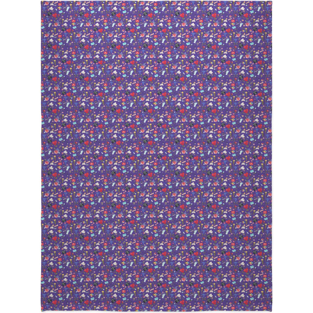 Love To Care Blanket, Fleece, 60x80, Purple, Hyacinth