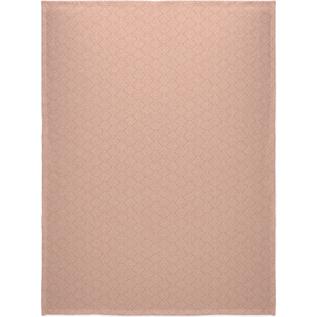 Mod Triangles - Blush Blanket, Fleece, 60x80, Pink