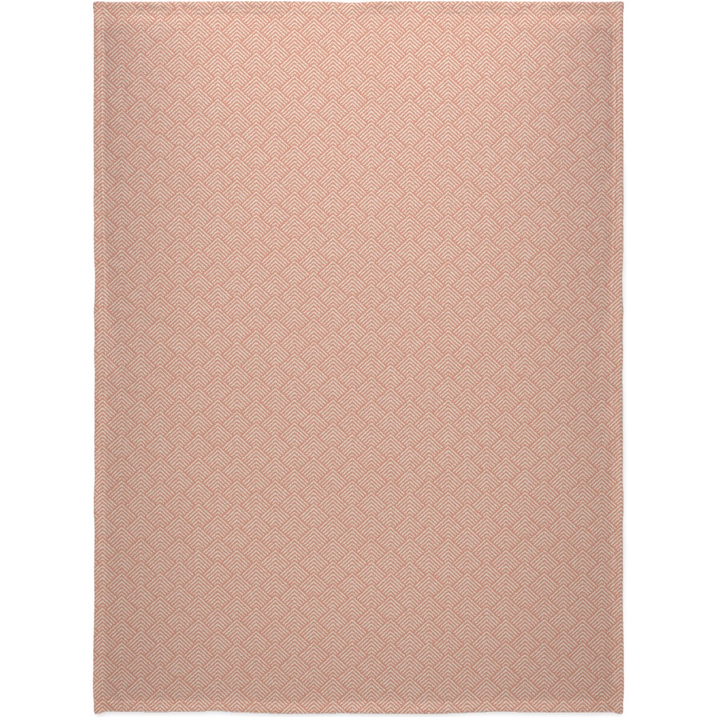 Mod Triangles - Blush Blanket, Fleece, 60x80, Pink, Bright Pink