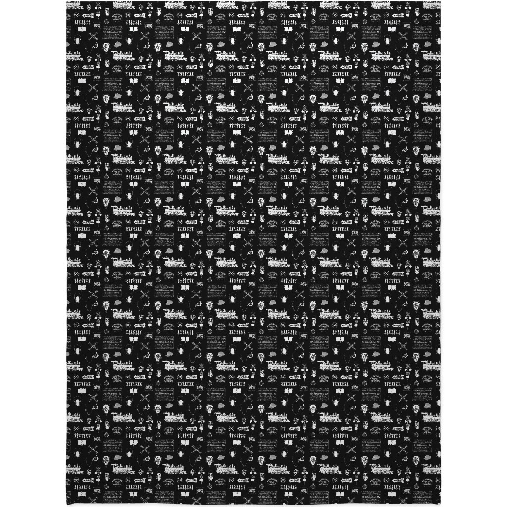 Railroad Blanket, Fleece, 60x80, Black