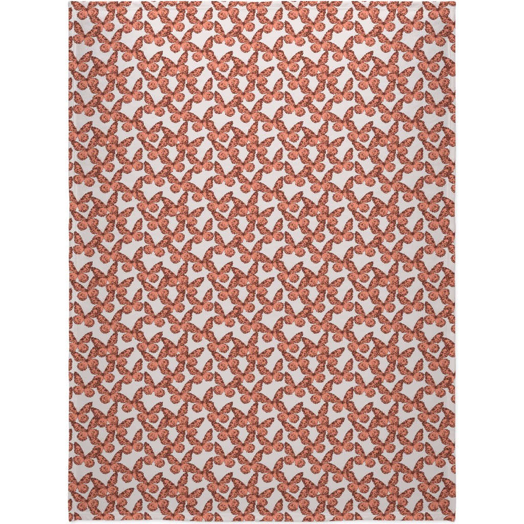 Butterfly Blanket, Fleece, 60x80, Pink