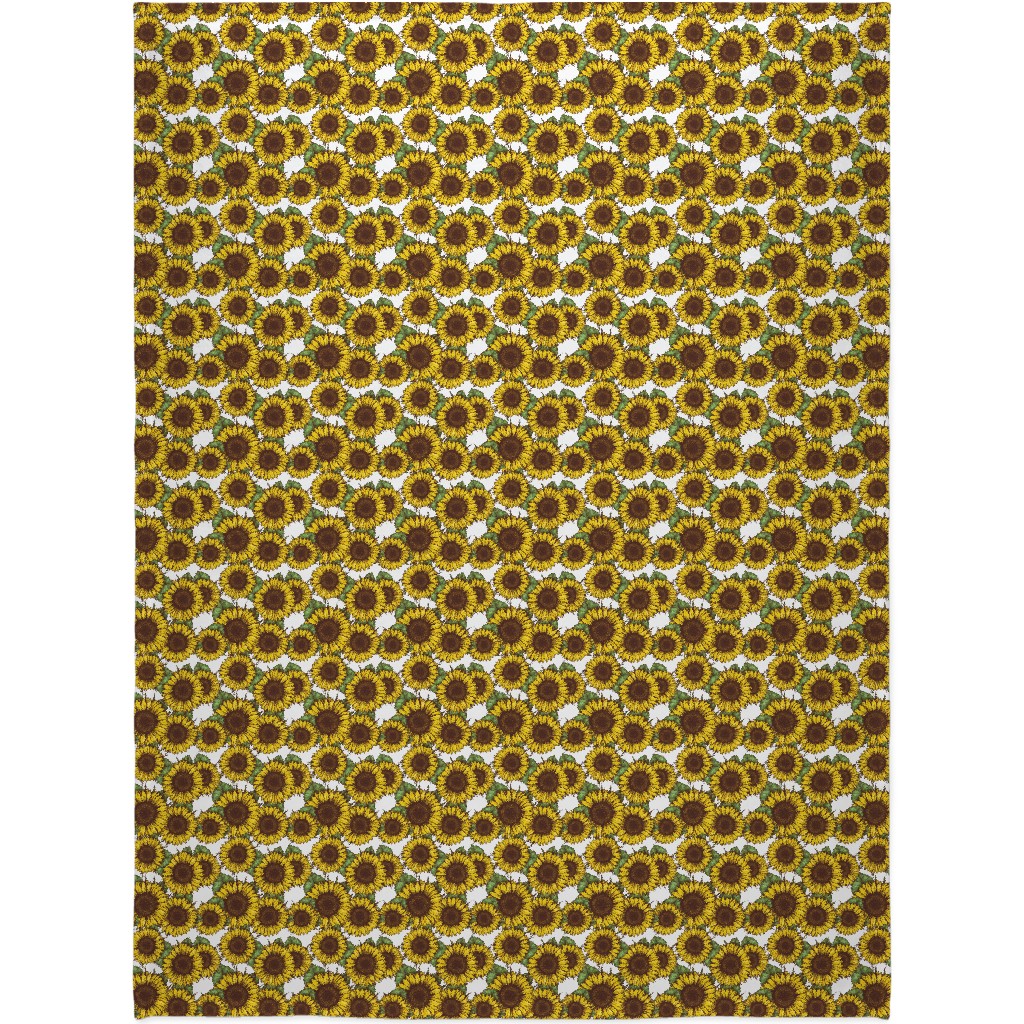 Sunflowers Blanket, Fleece, 60x80, Yellow