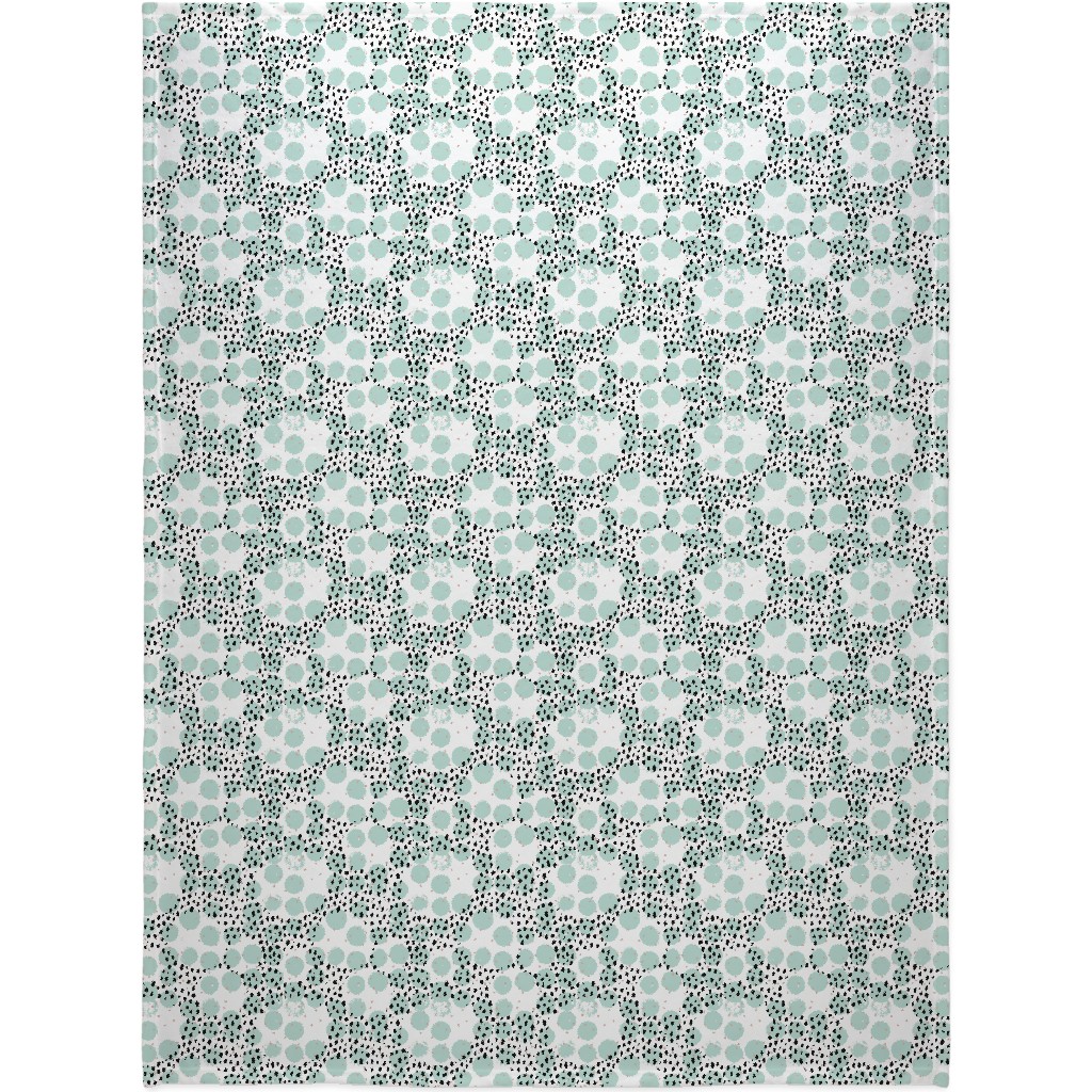 Abstract Rain - Green Blanket, Fleece, 60x80, Green, Classic Green