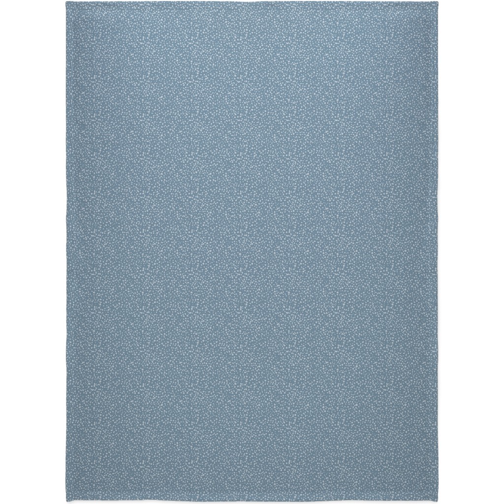 Arctic Thaw - Dark Grey Blanket, Fleece, 60x80, Blue, True Blue