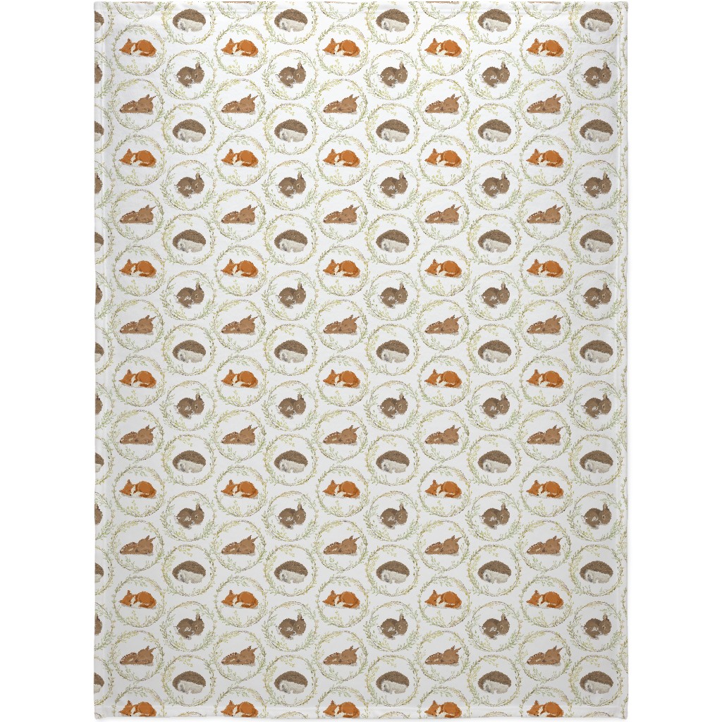 Sshhh, Don't Wake the Babies! - White Blanket, Fleece, 60x80, Multicolor