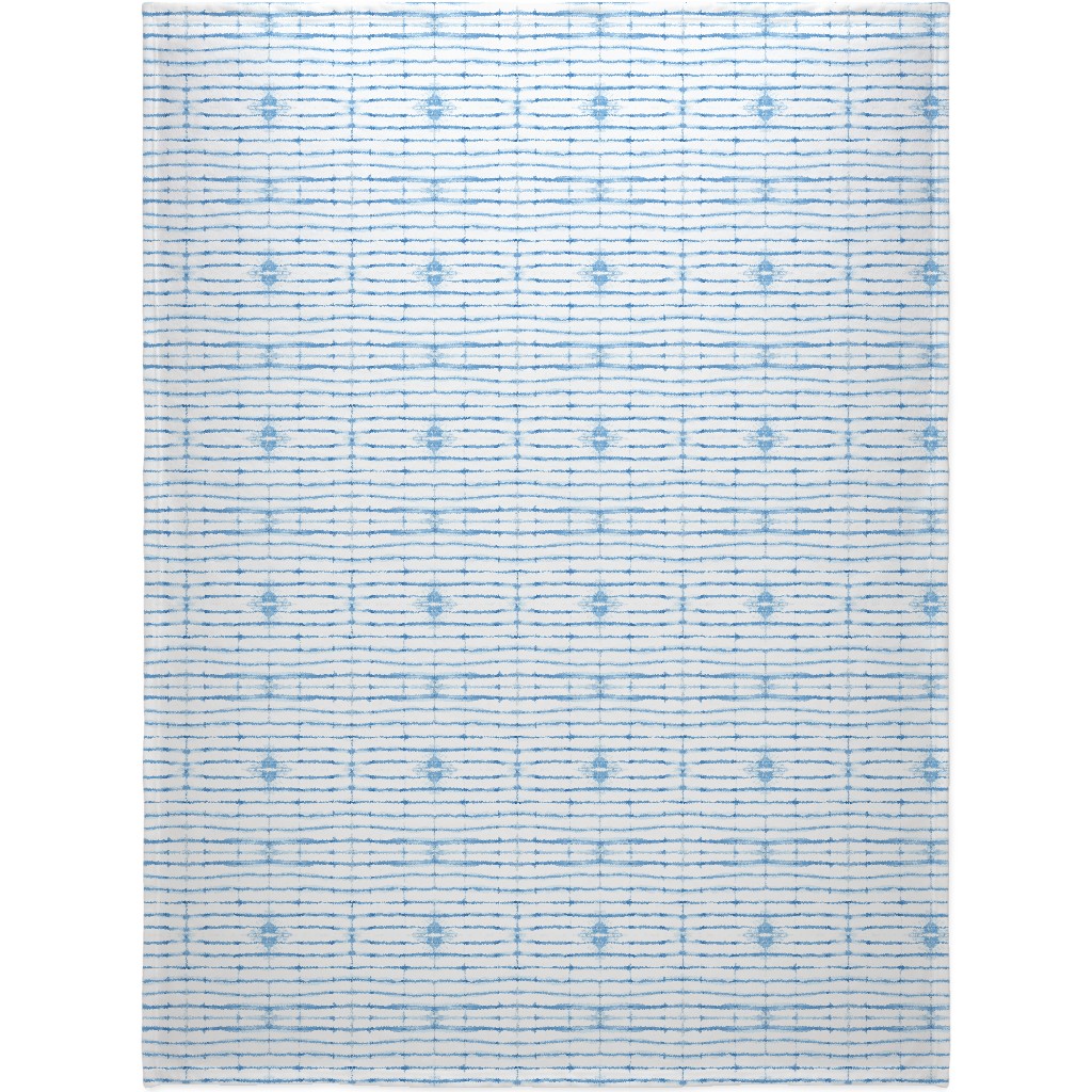 Shibori - Blue Blanket, Fleece, 60x80, Blue