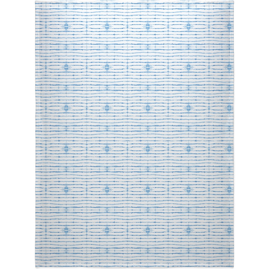 Shibori - Blue Blanket, Fleece, 60x80, Blue, True Blue