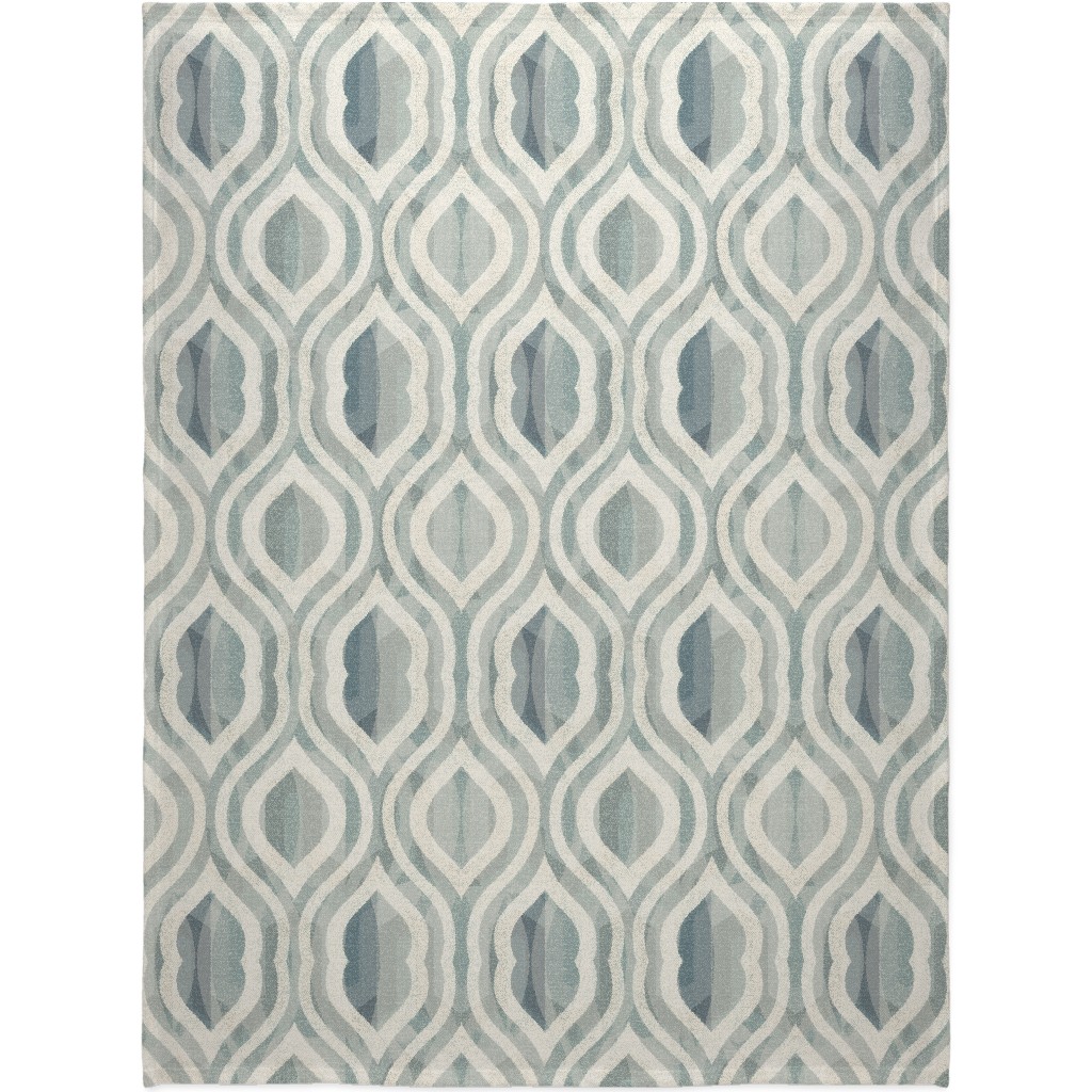 Modern Farm - Blue Blanket, Fleece, 60x80, Blue, True Blue