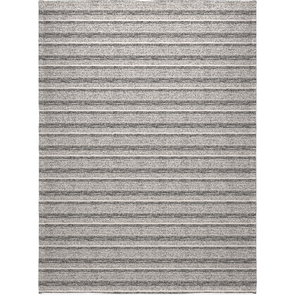 Minimal Mudcloth Blanket, Fleece, 60x80, Beige, Charcoal