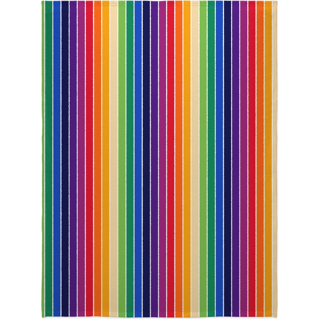 70s Stripe - Multi Blanket, Fleece, 60x80, Multicolor