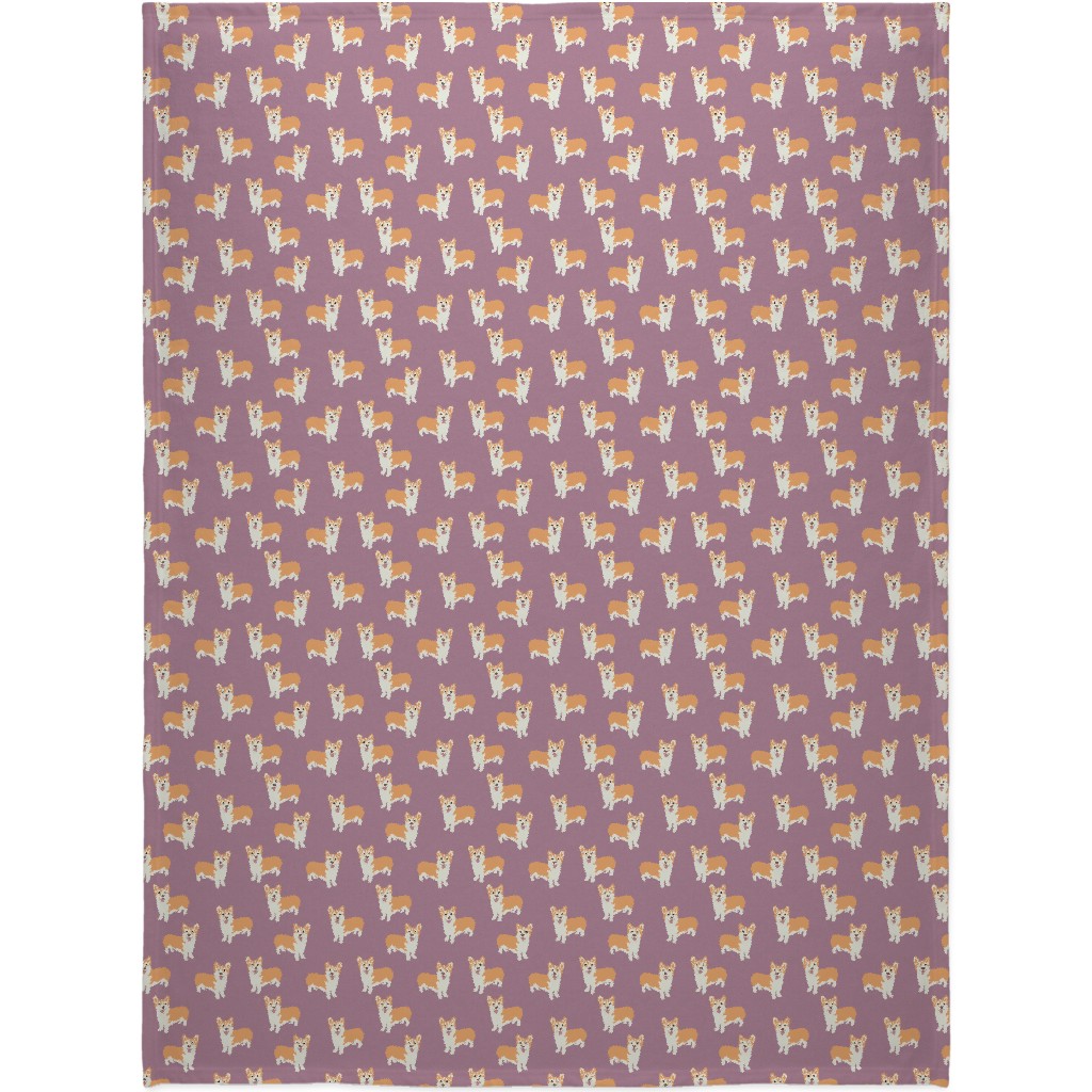 Corgi Blanket, Plush Fleece, 60x80, Purple, Koala