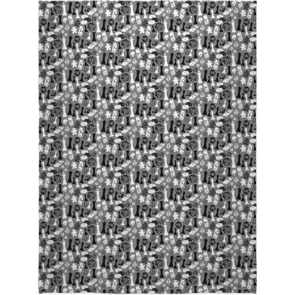 Game on Blanket, Plush Fleece, 60x80, Gray, Cement