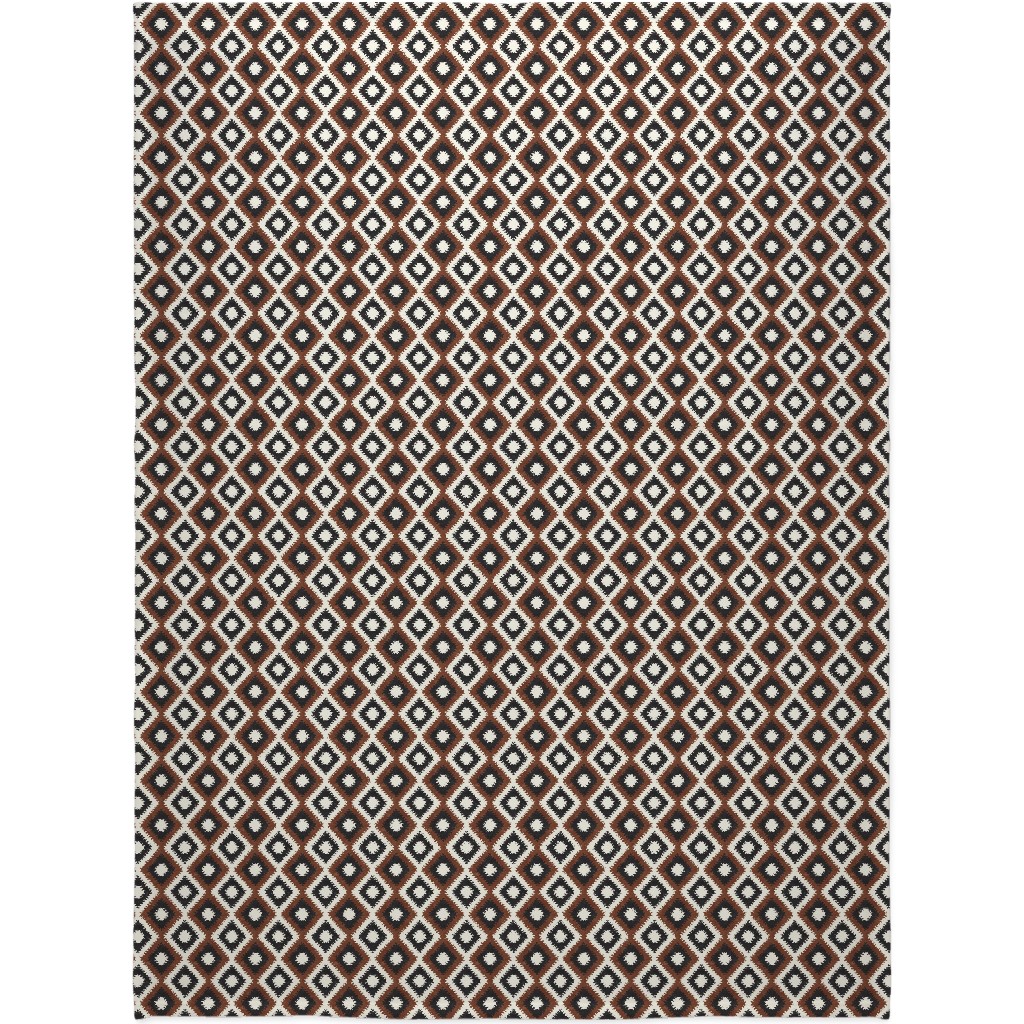 Aztec - Neutrals Blanket, Plush Fleece, 60x80, Brown