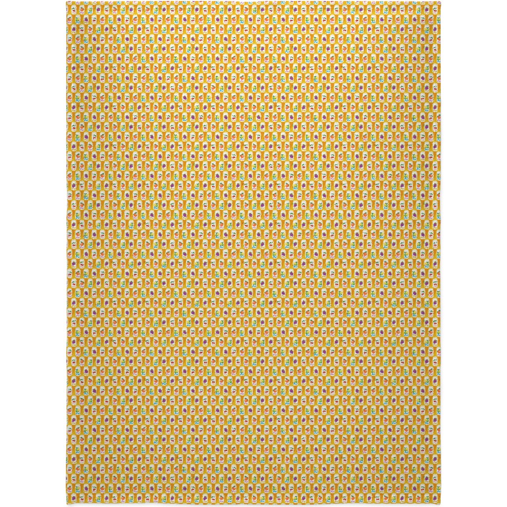 Fruit Pop! Blanket, Plush Fleece, 60x80, Yellow, Citrus Bliss