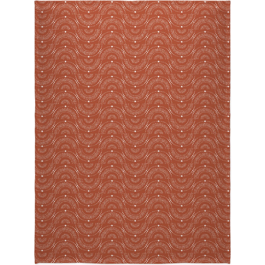 Rise and Shine - Terracotta Blanket, Plush Fleece, 60x80, Orange