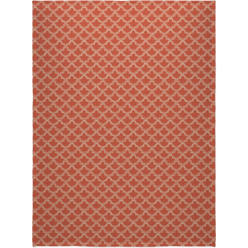 Tangier Blanket, Plush Fleece, 60x80, Orange