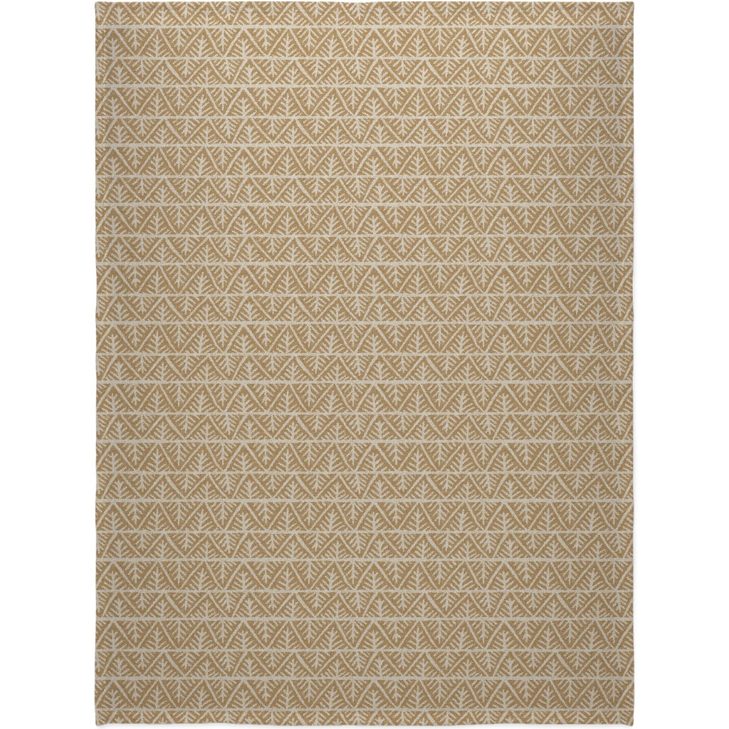 Textured Mudcloth Blanket, Plush Fleece, 60x80, Brown