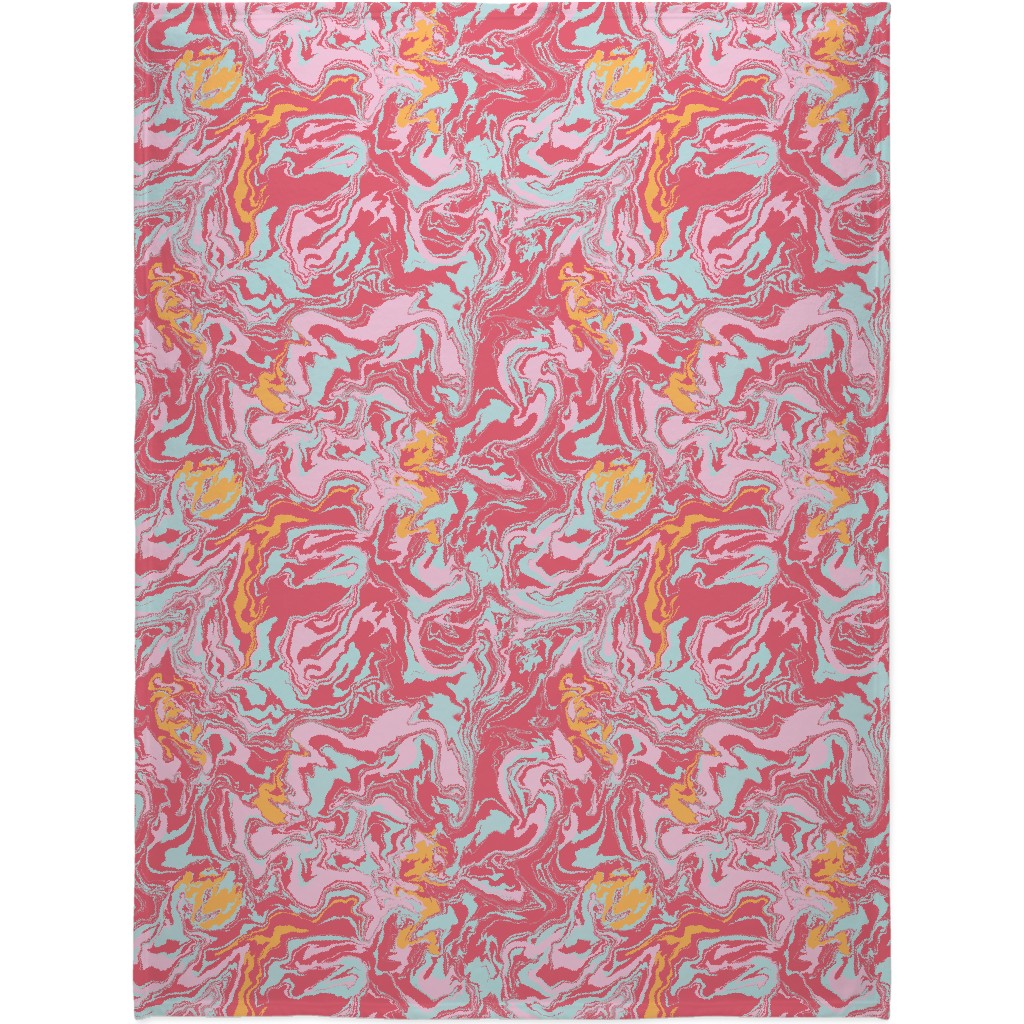 Marmor Blanket, Plush Fleece, 60x80, Pink