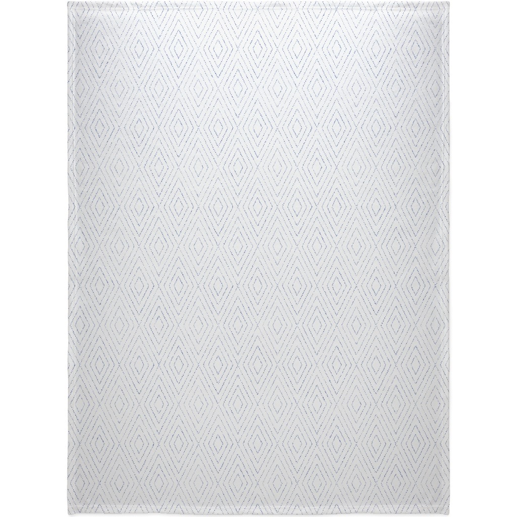 Painted Diamond Dash Blanket, Plush Fleece, 60x80, White, Iron