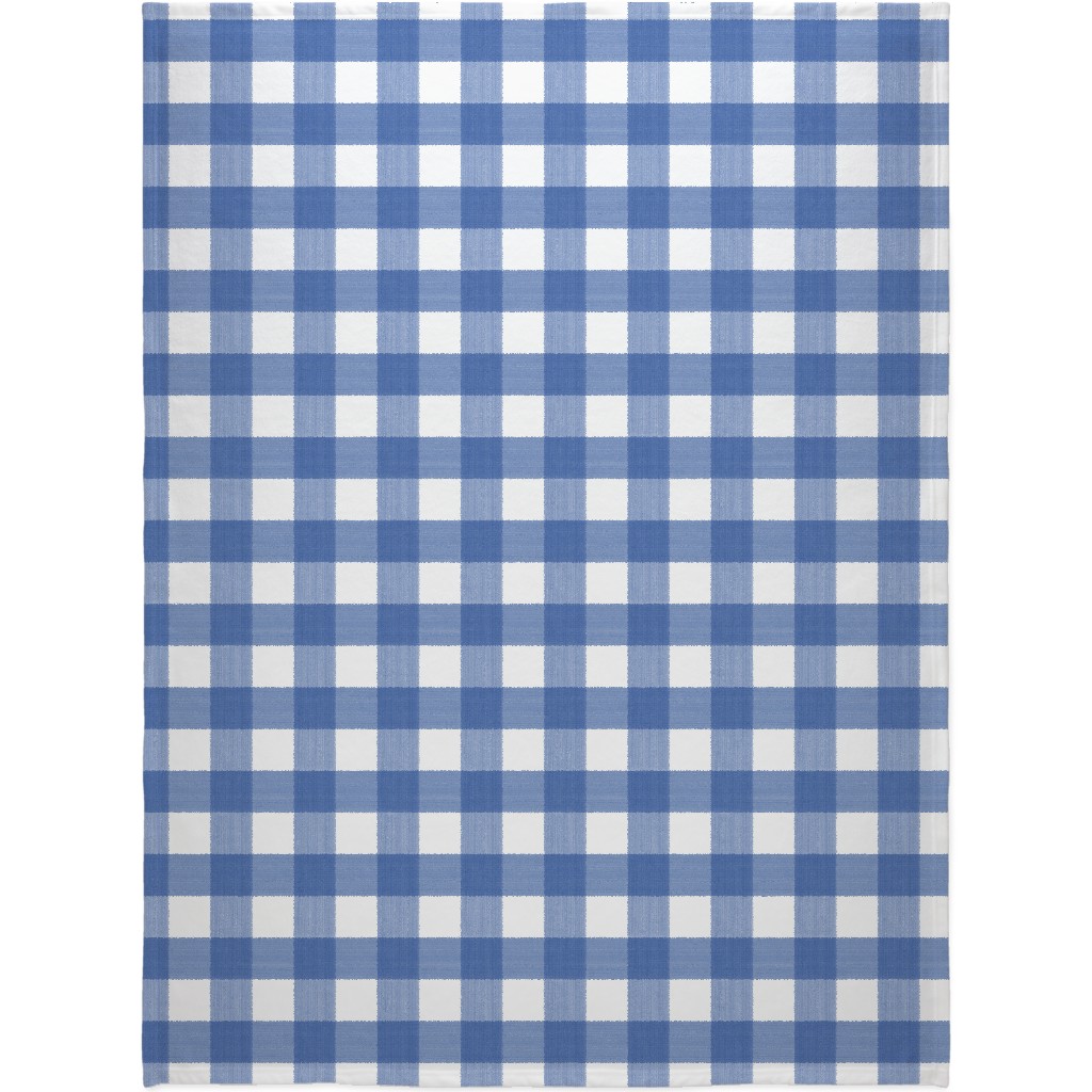 Buffalo Check Blanket, Plush Fleece, 60x80, Blue