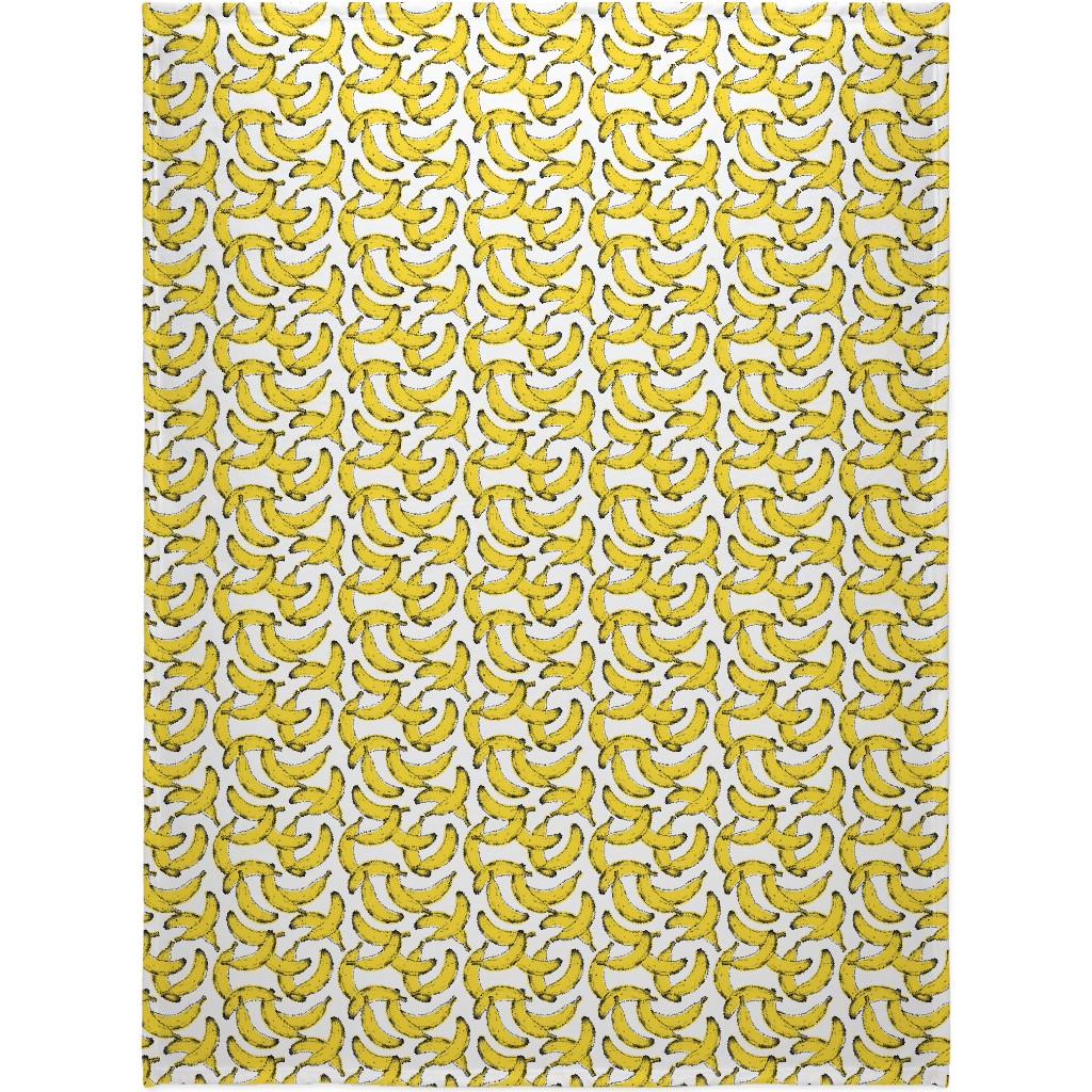 Banana Blanket, Plush Fleece, 60x80, Yellow, Classic Yellow