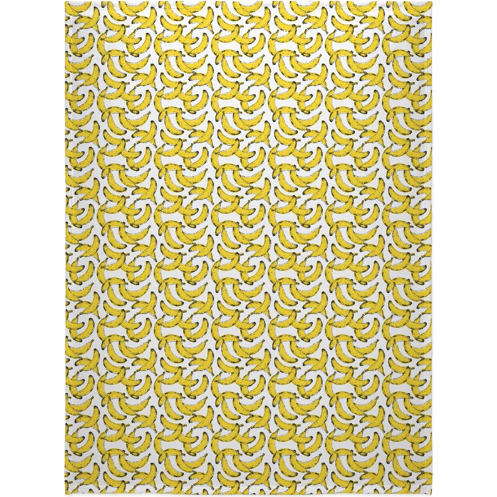 Banana Blanket, Plush Fleece, 60x80, Yellow