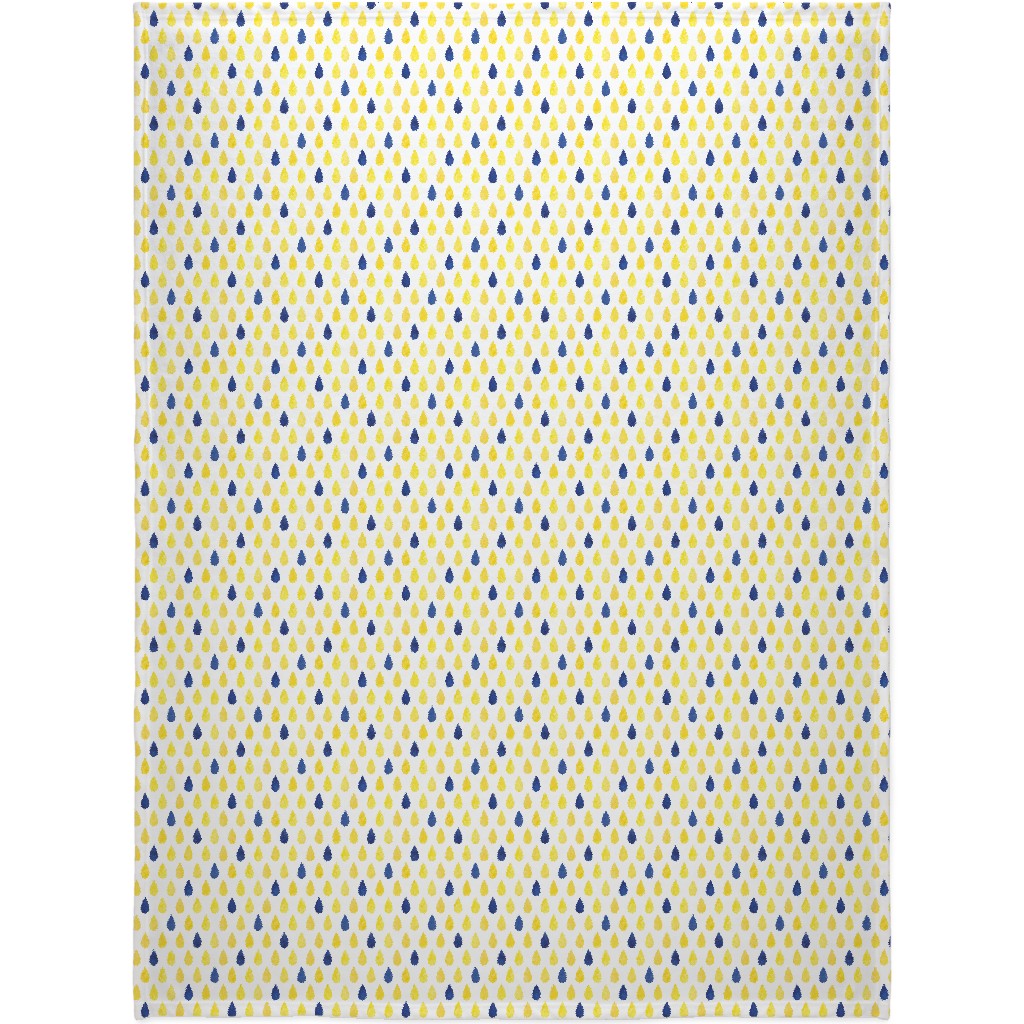 Drops Blanket, Plush Fleece, 60x80, Yellow, Lemon