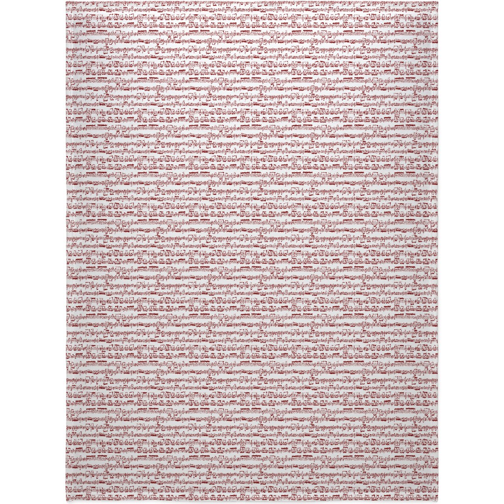 Sheet Music Blanket, Plush Fleece, 60x80, Red