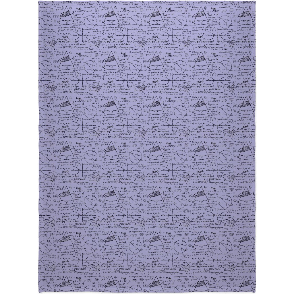 Common Equations Blanket, Plush Fleece, 60x80, Purple