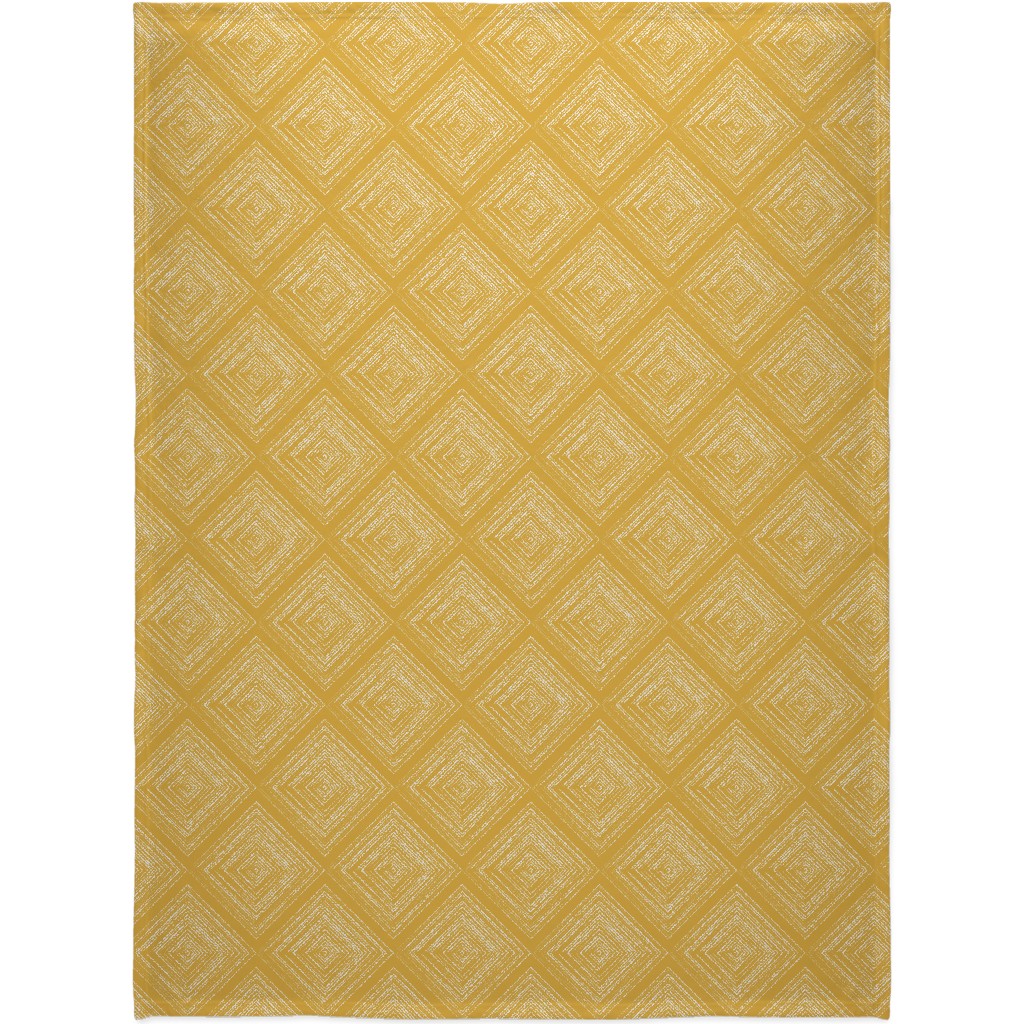 Modern Farmhouse - Mustard Blanket, Plush Fleece, 60x80, Yellow, Classic Yellow