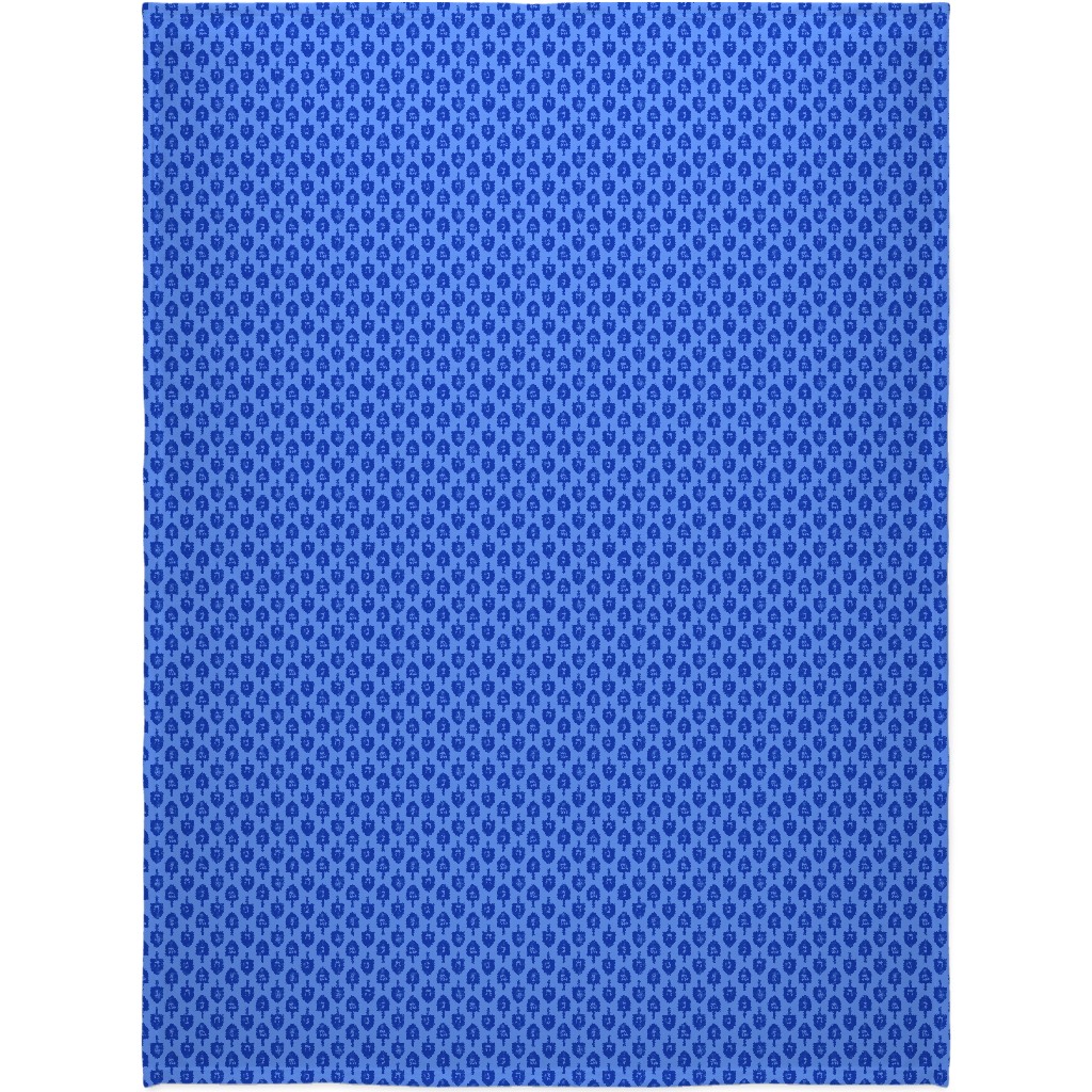 Dreidel - Blue Blanket, Plush Fleece, 60x80, Blue, True Blue