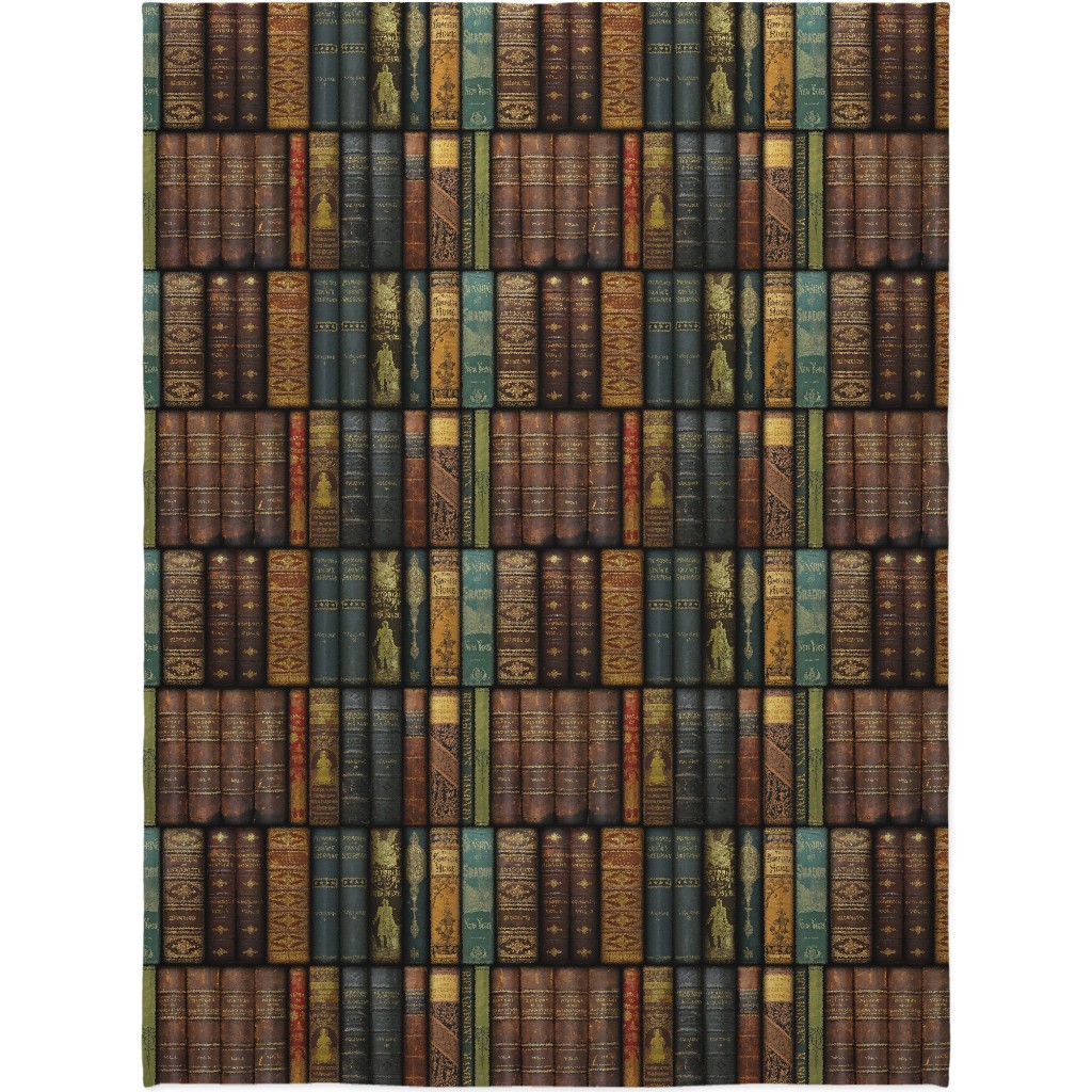 Monsieur Fancypantaloons' Instant Library - Brown Blanket, Plush Fleece, 60x80, Brown, Brown