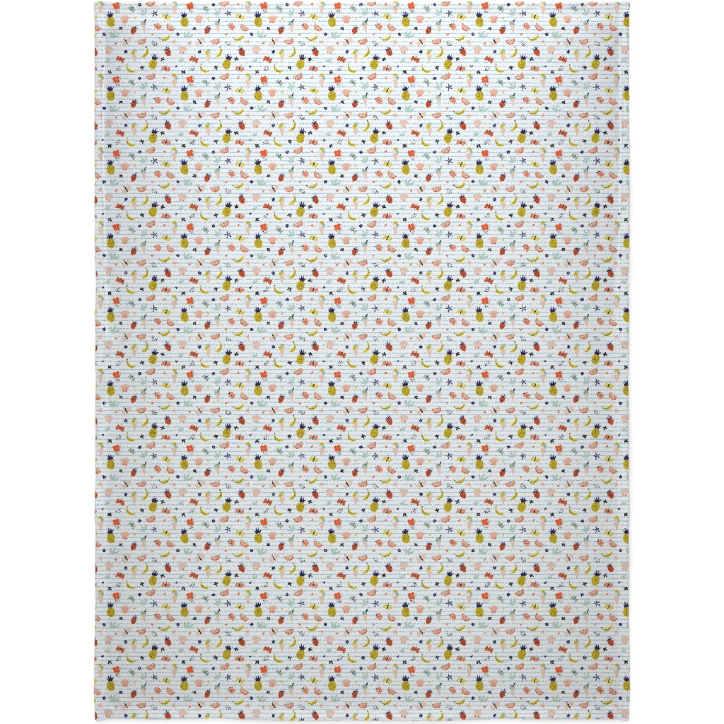 Summer Loving Stripe - Multi Blanket, Plush Fleece, 60x80, Multicolor