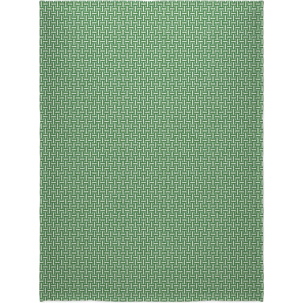 Chaise Lounge - Green Blanket, Plush Fleece, 60x80, Green