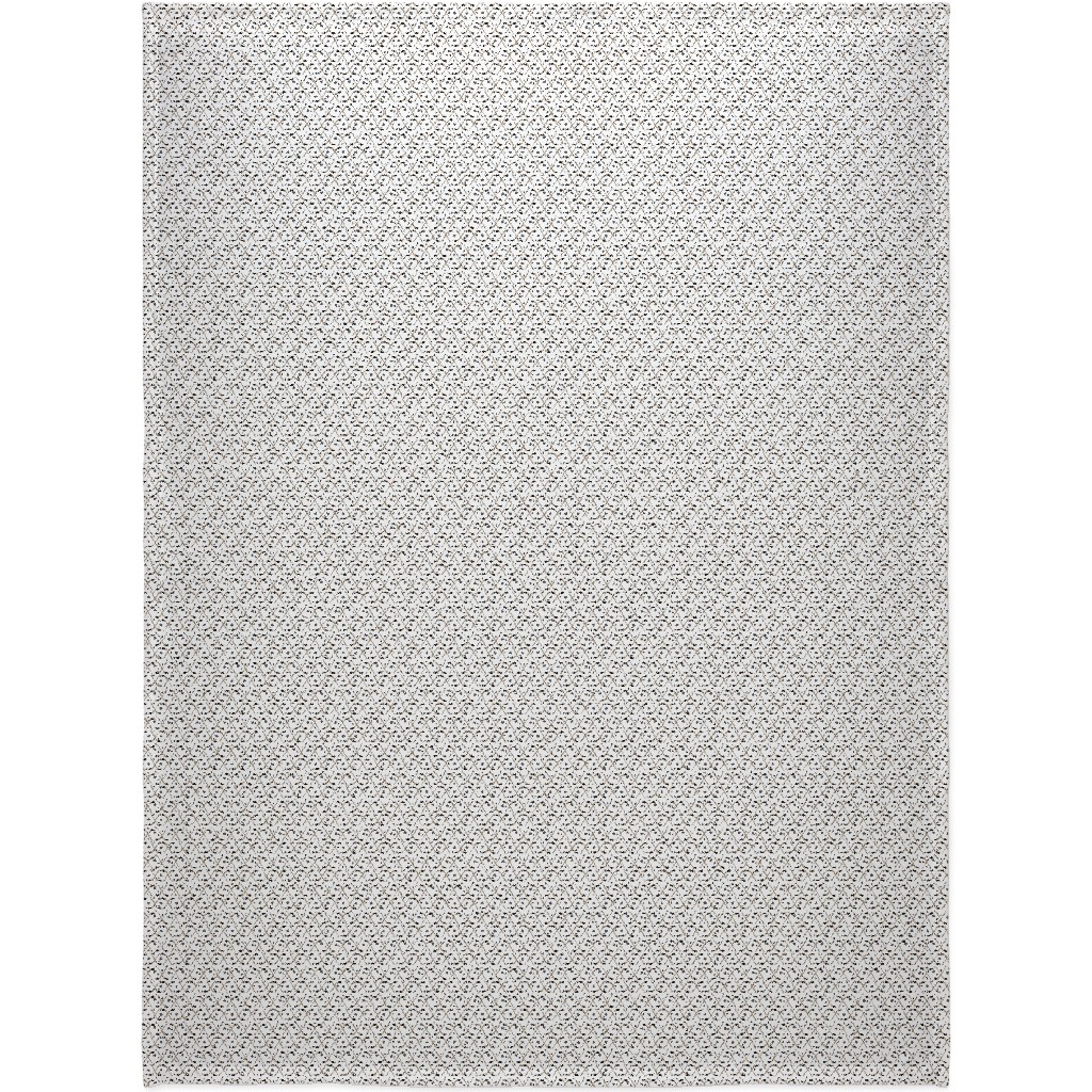 Hockey Stick and Puck Blanket, Plush Fleece, 60x80, White