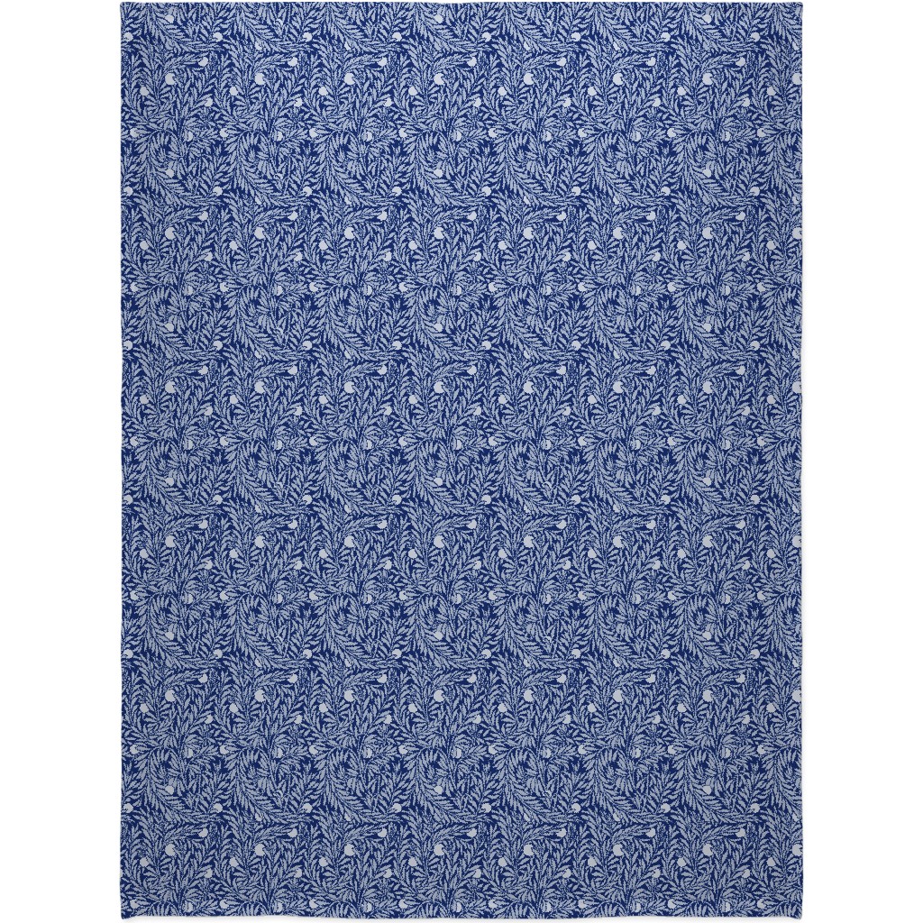 Orange Grove At Night - Blue Blanket, Plush Fleece, 60x80, Blue, True Blue