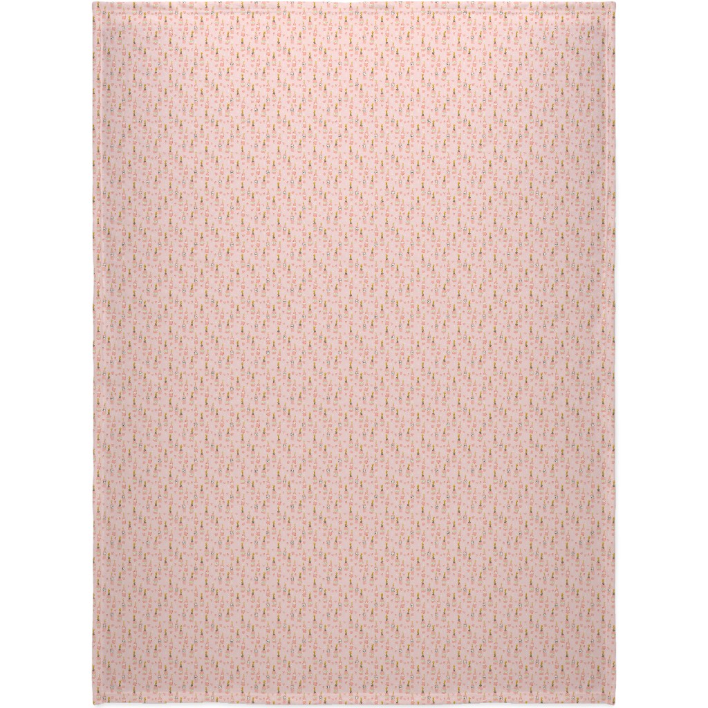 Rose All Day Wine Blanket, Plush Fleece, 60x80, Pink, Fair Weather