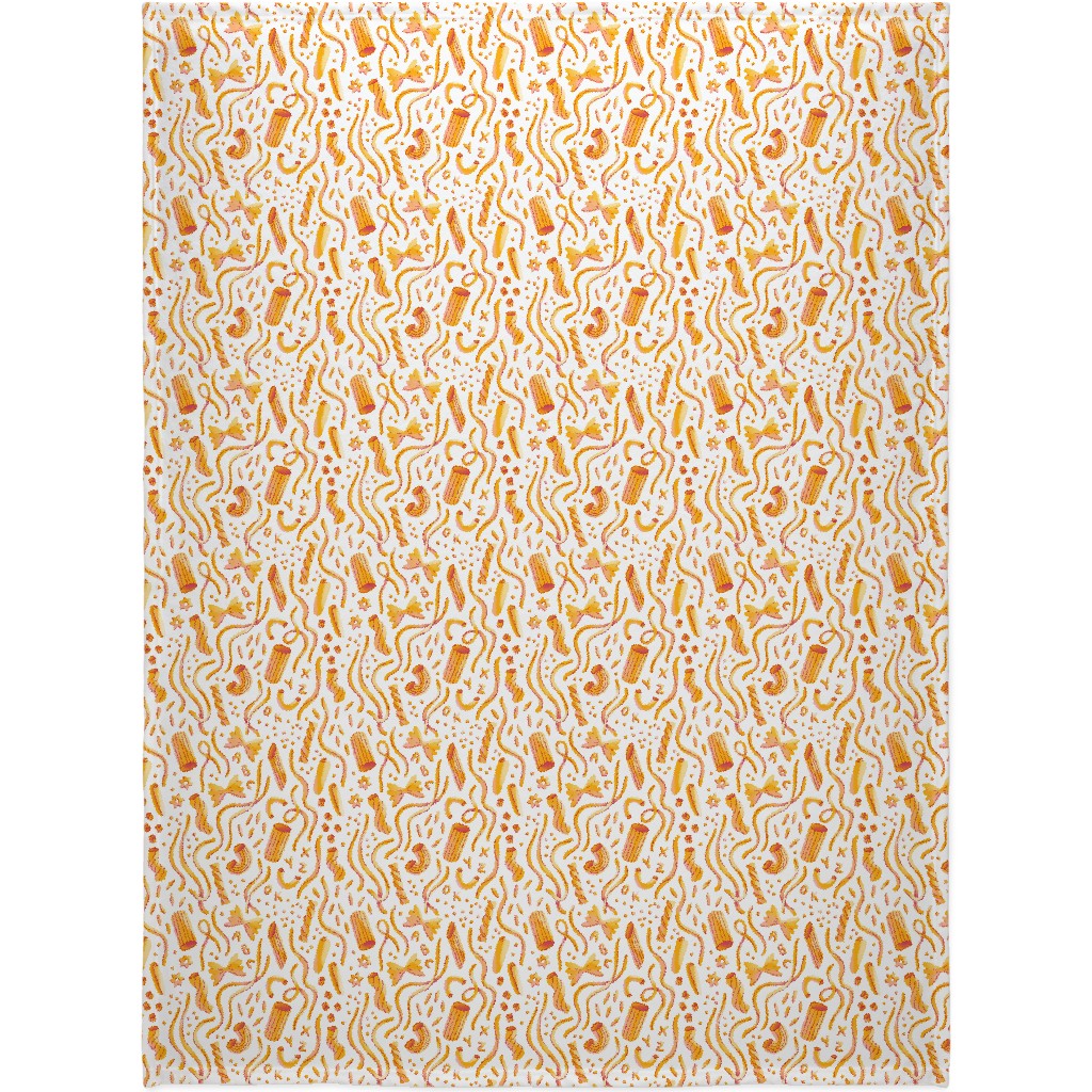 Yummy Noodles Blanket, Plush Fleece, 60x80, Orange, Orange