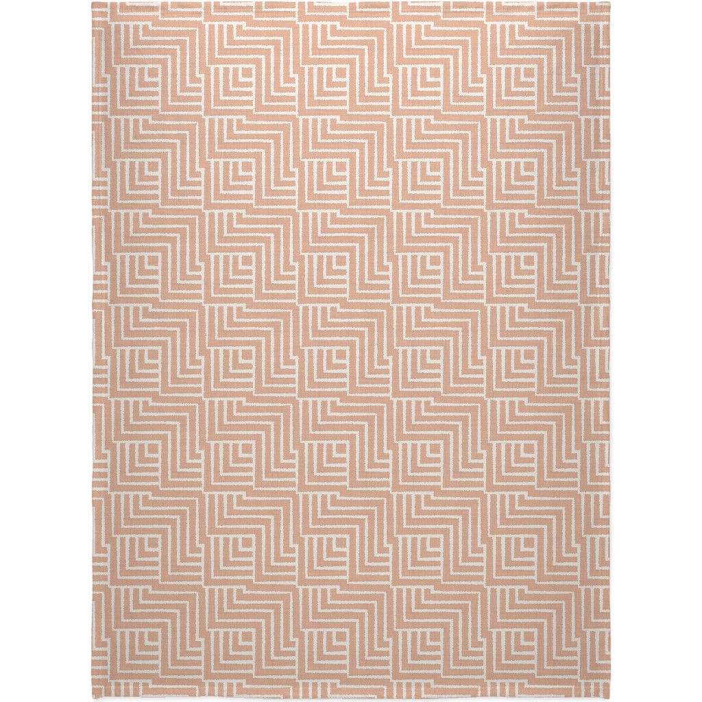 Square Angles - Pink Blanket, Sherpa, 60x80, Pink